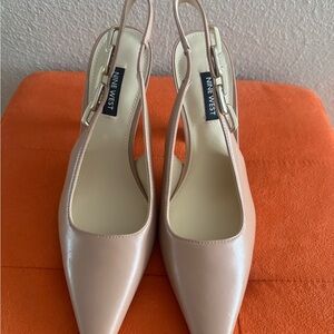 Nine West Women's Nude Slingback Heels
